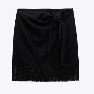 Fringed Mini Skirt